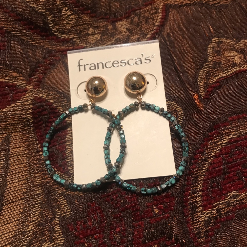 Francesca’s beaded hoop earrings